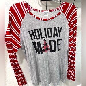 Holiday baseball T
